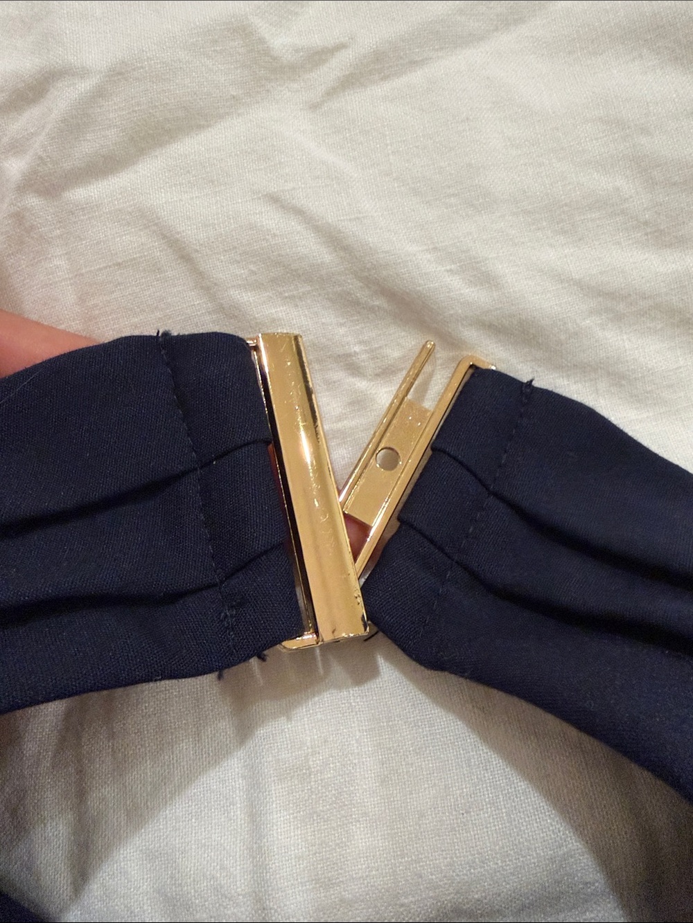 Club L navy halter with gold accent - Picture 5 of 6